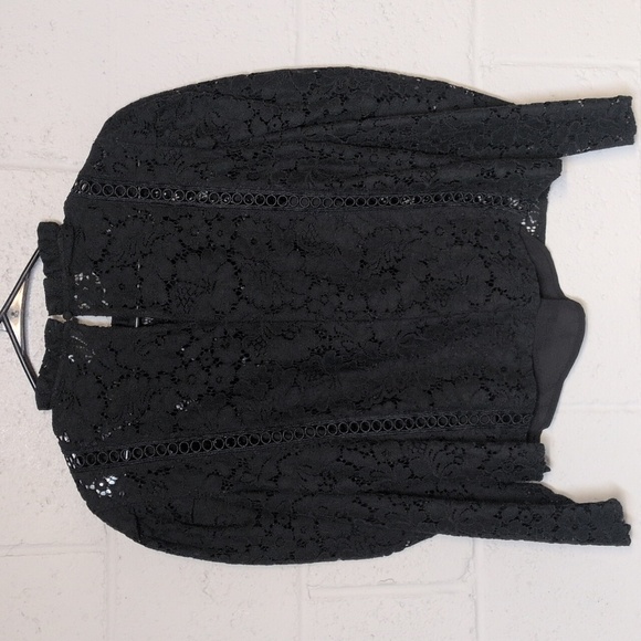 Express Black Lace Puff Long Sleeve Blouse Size XS, NWOT - Picture 7 of 10